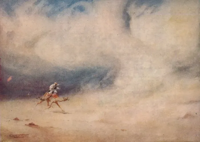 Framed Print : Whirlwind in the Desert, c1880, (1904). Artist: Robert George Talbot Kelly Framed Print : Whirlwind in the Desert, c1880, (1904). Artist: Robert George Talbot Kelly