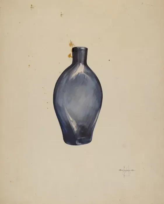 Framed Print : Whiskey Flask, 1935 / 1942. Creator: G. A. Spangenberg Framed Print : Whiskey Flask, 1935 / 1942. Creator: G. A. Spangenberg