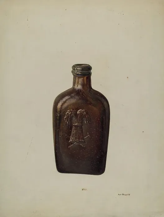 Framed Print : Whiskey Flask, c. 1939. Creator: Alf Bruseth Framed Print : Whiskey Flask, c. 1939. Creator: Alf Bruseth