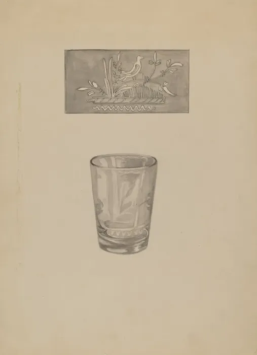 Framed Print : Whiskey Glass, 1935 / 1942. Creator: Gertrude Lemberg Framed Print : Whiskey Glass, 1935 / 1942. Creator: Gertrude Lemberg