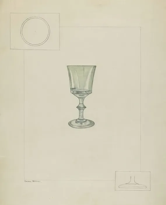 Framed Print : Whiskey Glass, c. 1936. Creator: Emma Wilson Framed Print : Whiskey Glass, c. 1936. Creator: Emma Wilson