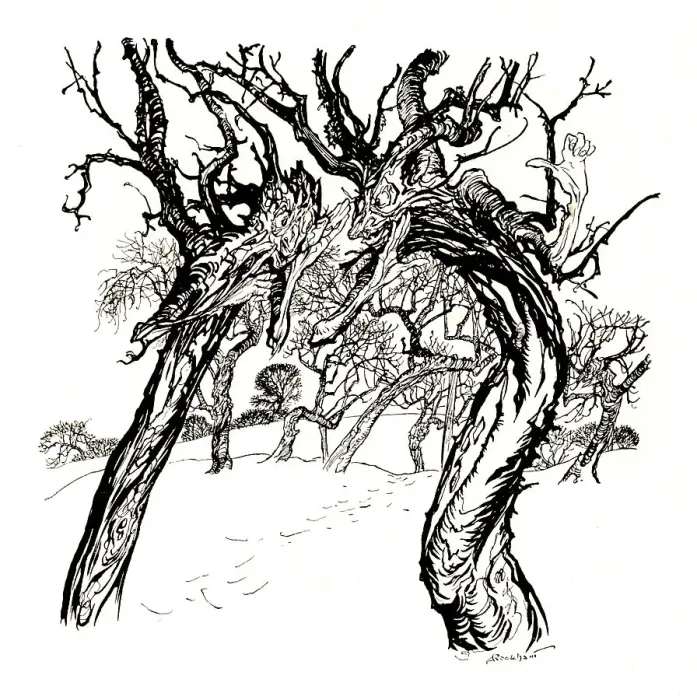 Framed Print : Whispering Trees, From A Dish of Apples, 1917, (1923). Artist: Arthur Rackham Framed Print : Whispering Trees, From A Dish of Apples, 1917, (1923). Artist: Arthur Rackham