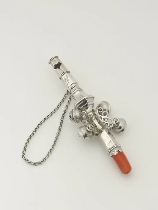 Framed Print : Whistle and Bells with Coral, c. 1722. Creator: Thomas Edwards Framed Print : Whistle and Bells with Coral, c. 1722. Creator: Thomas Edwards