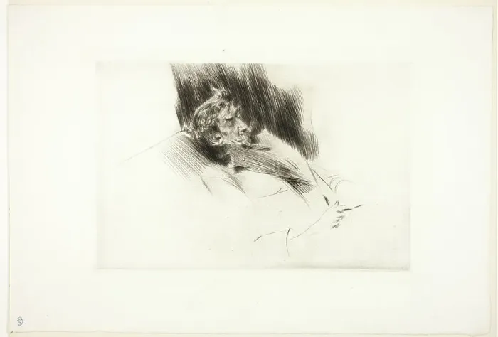 Framed Print : Whistler Asleep, 1897. Creator: Giovanni Boldini Framed Print : Whistler Asleep, 1897. Creator: Giovanni Boldini