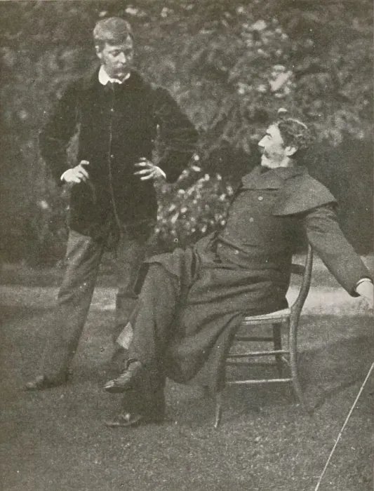 Framed Print : Whistler and Menpes, c1885, (1904) Framed Print : Whistler and Menpes, c1885, (1904)