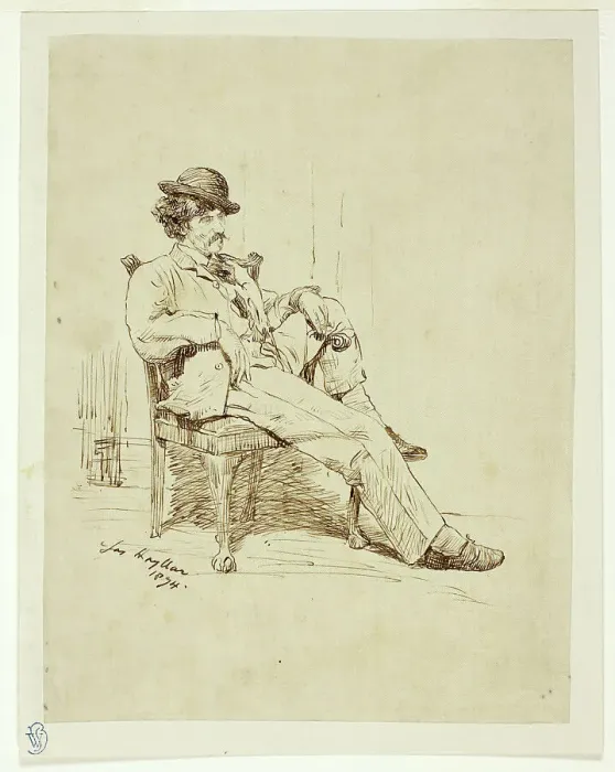 Framed Print : Whistler Resting, 1874. Creator: James Hayllar