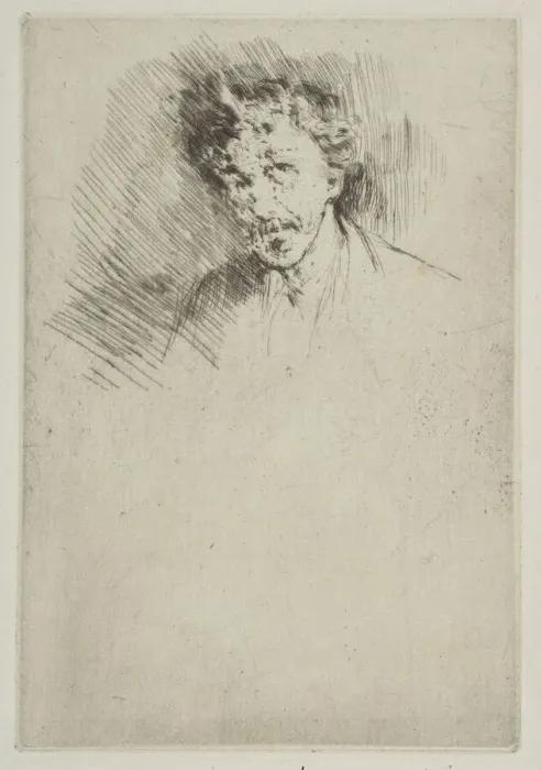 Framed Print : Whistler with the White Lock, 1879. Creator: James Abbott McNeill Whistler Framed Print : Whistler with the White Lock, 1879. Creator: James Abbott McNeill Whistler