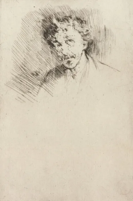 Framed Print : Whistler with the White Lock, 1879. Creator: James Abbott McNeill Whistler Framed Print : Whistler with the White Lock, 1879. Creator: James Abbott McNeill Whistler
