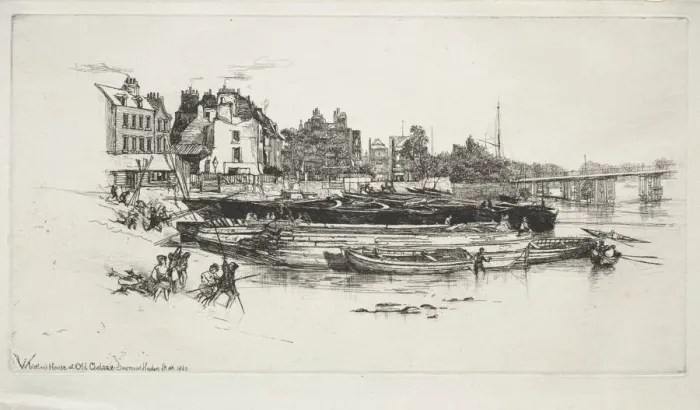 Framed Print : Whistlers House, Old Chelsea, 1863. Creator: Francis Seymour Haden (British, 1818-1910) Framed Print : Whistlers House, Old Chelsea, 1863. Creator: Francis Seymour Haden (British, 1818-1910)