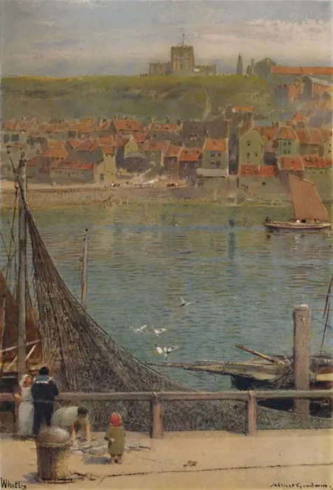 Framed Print : Whitby, 19th-20th century, (1935). Artist: Albert Goodwin Framed Print : Whitby, 19th-20th century, (1935). Artist: Albert Goodwin