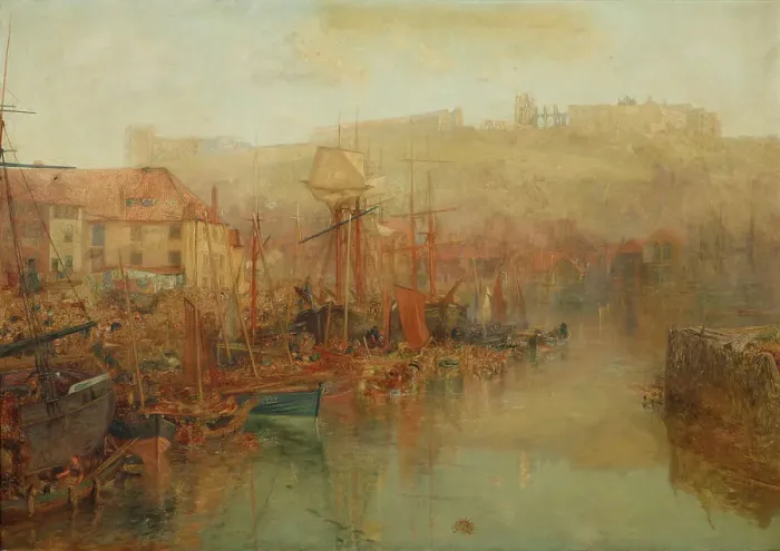 Framed Print : Whitby harbor in the morning. Creator: Hunt, Alfred William (1830-1896) Framed Print : Whitby harbor in the morning. Creator: Hunt, Alfred William (1830-1896)