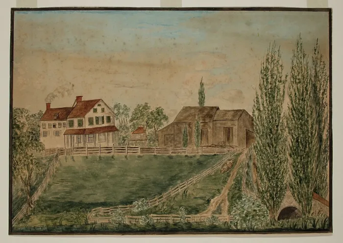Framed Print : Whitby Manor, c1840s. Creator: Martha Gray Thomas Framed Print : Whitby Manor, c1840s. Creator: Martha Gray Thomas