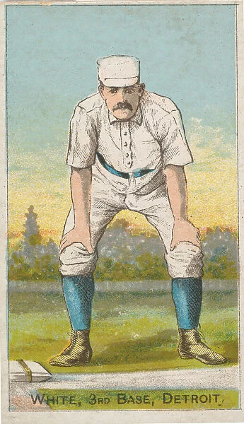 White, 3rd Base, Detroit, from the 'Gold Coin'Tobacco Issue, 1887