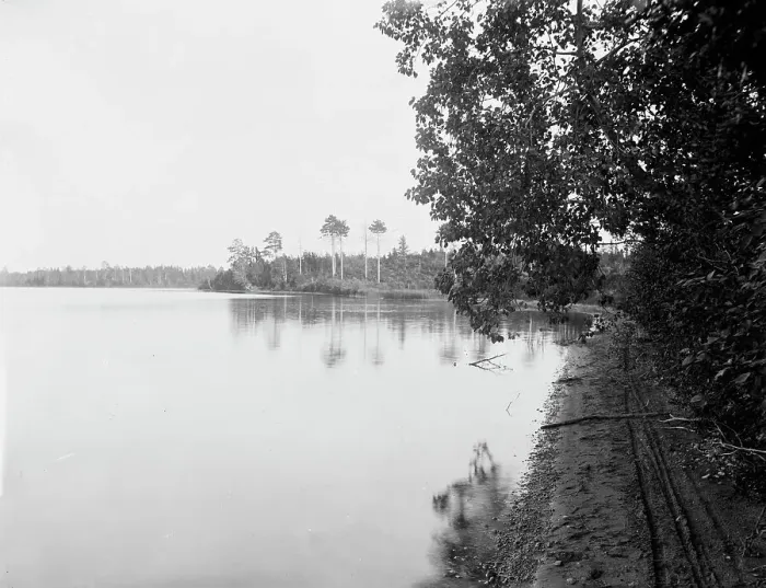 Framed Print : White Bass Lake near Gordon's, Wis. c1898. Creator: Unknown Framed Print : White Bass Lake near Gordon's, Wis. c1898. Creator: Unknown