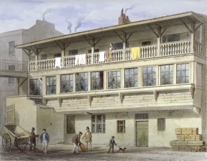 Framed Print : The White Bear Inn on Piccadilly, Westminster, London, 1856 Framed Print : The White Bear Inn on Piccadilly, Westminster, London, 1856