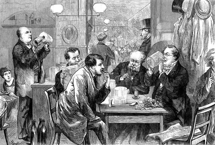Framed Print : A white-beer room, Berlin, 1873. Creator: Unknown Framed Print : A white-beer room, Berlin, 1873. Creator: Unknown