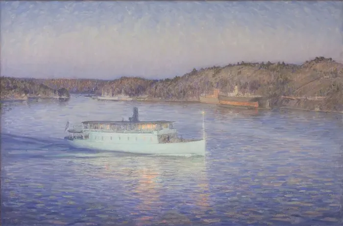 Framed Print : The White Boat, 1906. Creator: Prince Eugen, Duke of Närke Framed Print : The White Boat, 1906. Creator: Prince Eugen, Duke of Närke