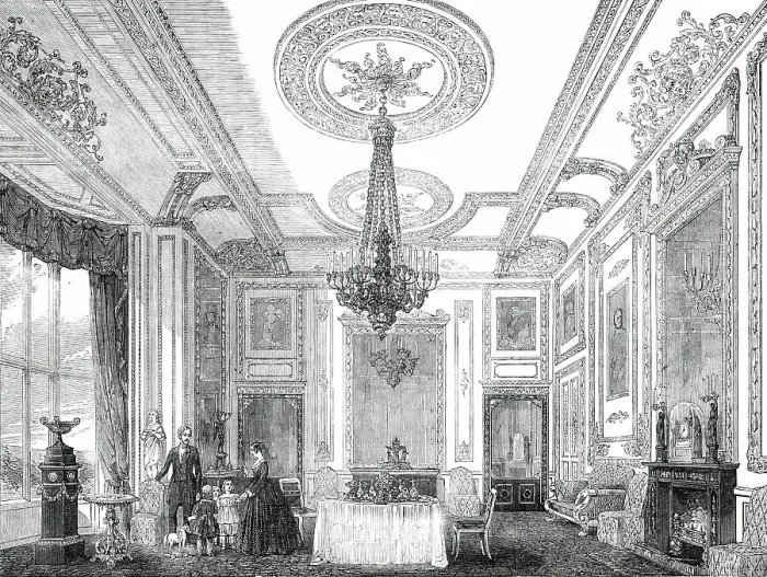 Framed Print : The White Drawing-Room, Windsor Castle, 1850. Creator: Unknown Framed Print : The White Drawing-Room, Windsor Castle, 1850. Creator: Unknown