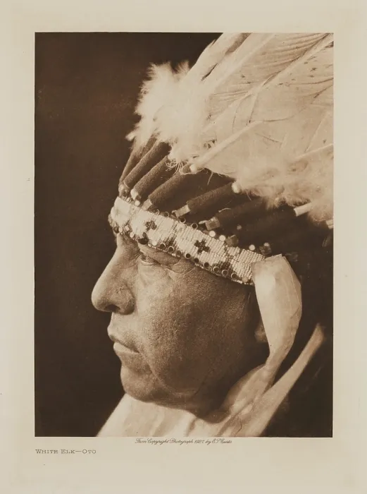 Framed Print : White Elk, Oto, 1927. Creator: Edward Sheriff Curtis Framed Print : White Elk, Oto, 1927. Creator: Edward Sheriff Curtis