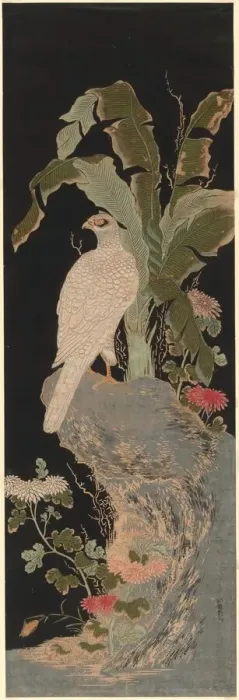 Framed Print : The White Falcon, 1780. Creator: Isoda Koryusai Framed Print : The White Falcon, 1780. Creator: Isoda Koryusai