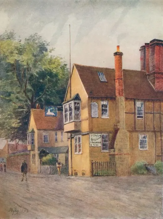 Framed Print : The White Hart, Godstone, 1913, (1914). Artist: Jamess Ogilvy Framed Print : The White Hart, Godstone, 1913, (1914). Artist: Jamess Ogilvy