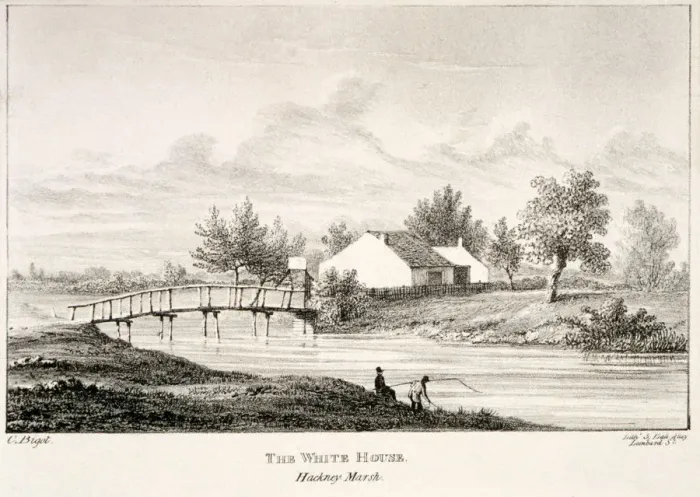 Framed Print : The White House on the banks of the River Lea, Hackney Marsh, London, c1830. Artist Framed Print : The White House on the banks of the River Lea, Hackney Marsh, London, c1830. Artist