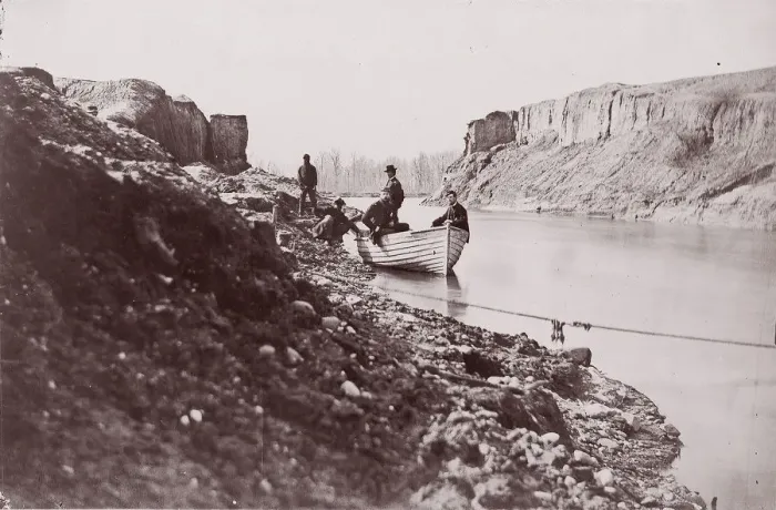 Framed Print : White House Landing, Pamunkey River, 1861-65. Creator: Tim O Sullivan Framed Print : White House Landing, Pamunkey River, 1861-65. Creator: Tim O Sullivan