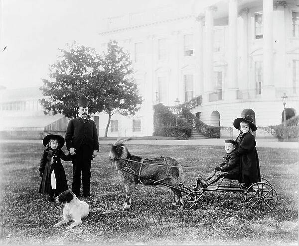 White House--Major Russell Harrison and Harrison children--Baby McKee and sister... c1889 - 1893. Creator: Frances Benjamin Johnston