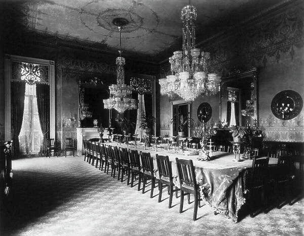 White House, State Dining Room, 1890. Creator: Unknown