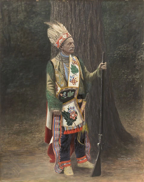 White Man in Chippewa Costume, late 19th-early 20th century. Creator: George Prince