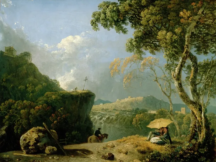 Framed Print : The White Monk, c1730-1780. Creator: Richard Wilson Framed Print : The White Monk, c1730-1780. Creator: Richard Wilson