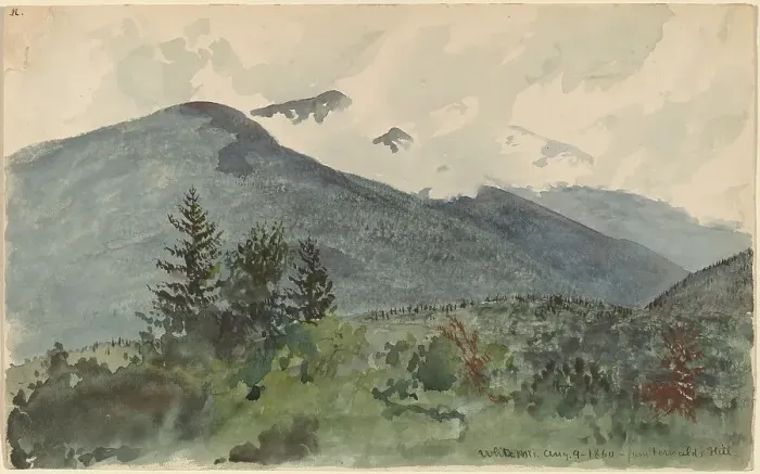Framed Print : White Mountains from Fernald's Hill, 1860. Creator: Charles de Wolf Brownell Framed Print : White Mountains from Fernald's Hill, 1860. Creator: Charles de Wolf Brownell