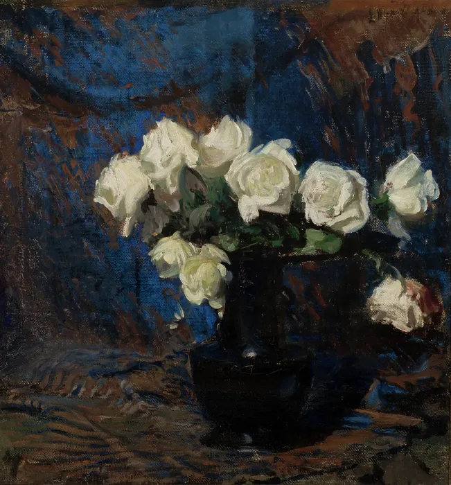 Framed Print : White Roses, 1908. Creator: Leon Wyczolkowski Framed Print : White Roses, 1908. Creator: Leon Wyczolkowski