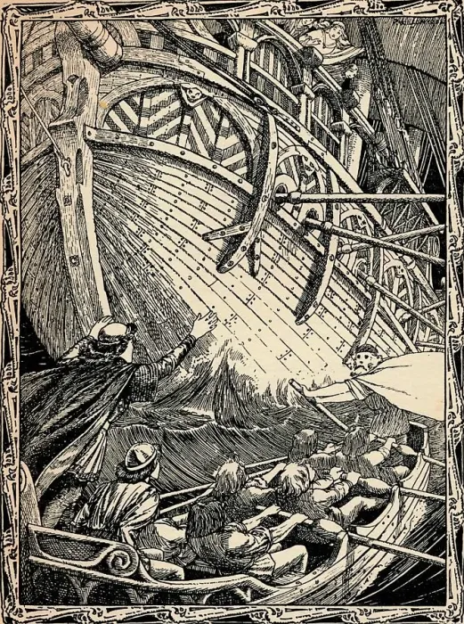 Framed Print : The White Ship, 1902. Artist: Patten Wilson Framed Print : The White Ship, 1902. Artist: Patten Wilson