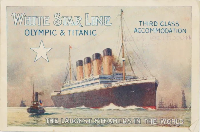 Framed Print : White Star Line. Titanic & Olympic, c. 1910. Artist: Anonymous Framed Print : White Star Line. Titanic & Olympic, c. 1910. Artist: Anonymous