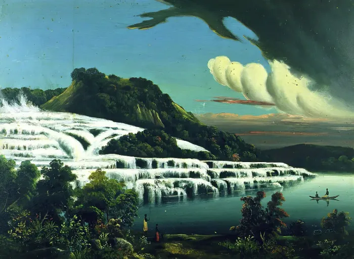 Framed Print : White Terraces, Rotomahana, (c1890s). Creator: William Binzer Framed Print : White Terraces, Rotomahana, (c1890s). Creator: William Binzer