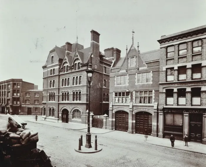 Framed Print : Whitechapel Fire Station, Commercial Road, Stepney, London, 1902 Framed Print : Whitechapel Fire Station, Commercial Road, Stepney, London, 1902