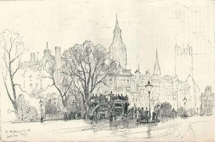 Framed Print : Whitehall, c1893. Artist: Herbert Menzies Marshall Framed Print : Whitehall, c1893. Artist: Herbert Menzies Marshall