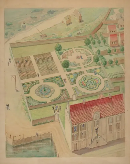 Framed Print : Whitehall Estate and Garden, c. 1936. Creator: Leo Drozdoff Framed Print : Whitehall Estate and Garden, c. 1936. Creator: Leo Drozdoff