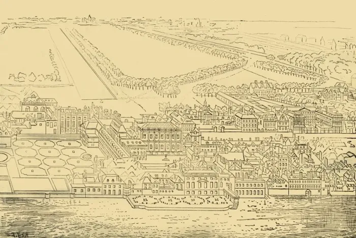 Framed Print : Whitehall, from the River, (1881). Creator: Unknown Framed Print : Whitehall, from the River, (1881). Creator: Unknown