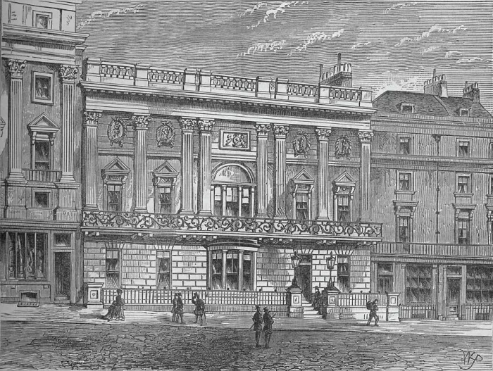 Framed Print : Whites Club, Westminster, London, c1875 (1878) Framed Print : Whites Club, Westminster, London, c1875 (1878)