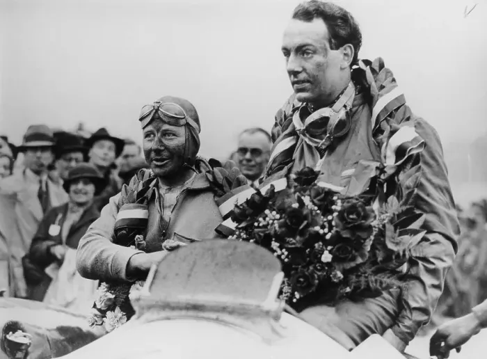 Framed Print : Whitney Straight and the Hon Brian Lewis, Brooklands, 1934