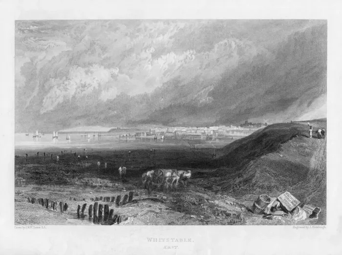 Framed Print : Whitstable, Kent, 19th century. Artist: J Horsburgh Framed Print : Whitstable, Kent, 19th century. Artist: J Horsburgh
