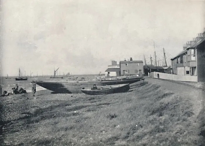 Framed Print : Whitstable - The West Beach, 1895 Framed Print : Whitstable - The West Beach, 1895