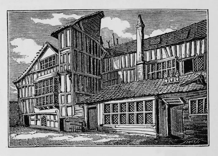 Framed Print : Whittingtons House in Swithins Passage, Moor Lane, City of London, 1823 (1906) Framed Print : Whittingtons House in Swithins Passage, Moor Lane, City of London, 1823 (1906)