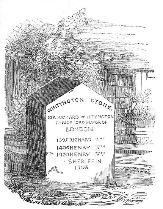 Framed Print : The Whityngton Stone, 1854. Creator: Unknown. The Whityngton Stone, 1854. Creator: Unknown Framed Print : The Whityngton Stone, 1854. Creator: Unknown. The Whityngton Stone, 1854. Creator: Unknown