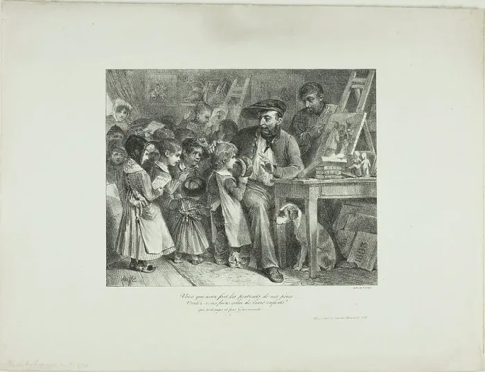 Framed Print : You who have made portraits of our fathers... would you make them of their children?, 1827. Creator: Auguste Raffet Framed Print : You who have made portraits of our fathers... would you make them of their children?, 1827. Creator: Auguste Raffet