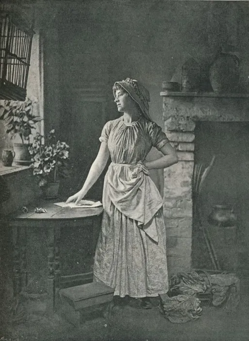 Framed Print : Who Could Have Sent It?, c1885. Artist: Henry Peach Robinson Framed Print : Who Could Have Sent It?, c1885. Artist: Henry Peach Robinson