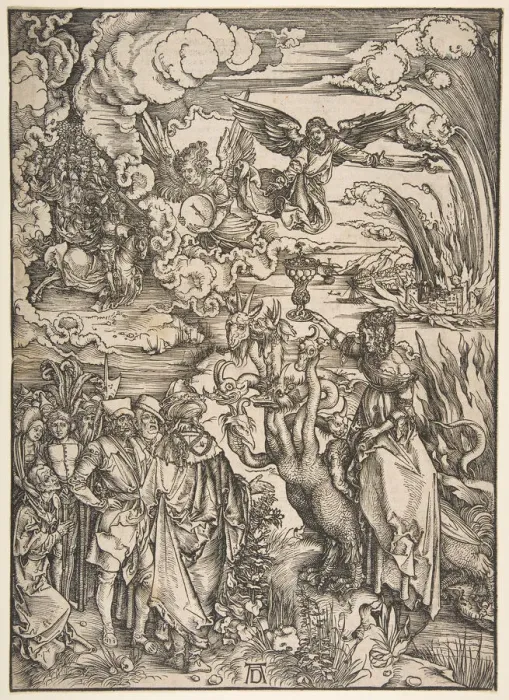 Framed Print : The Whore of Babylon. n. d. Creator: Albrecht Durer Framed Print : The Whore of Babylon. n. d. Creator: Albrecht Durer