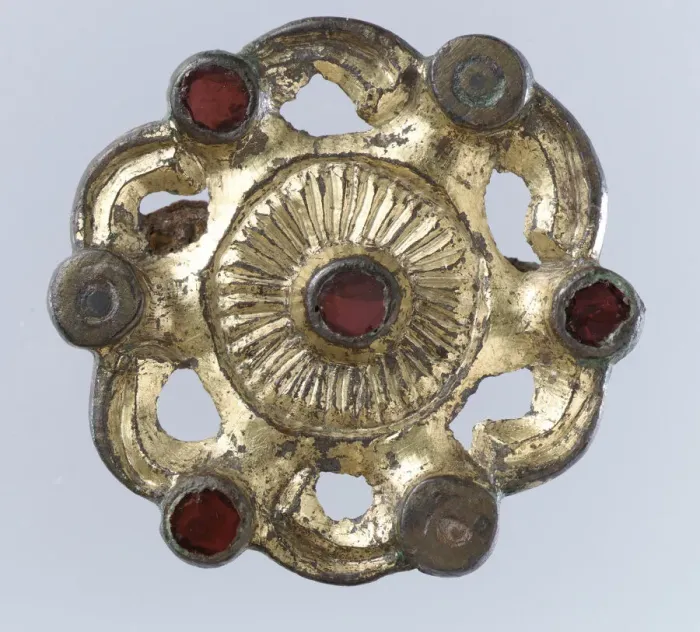 Framed Print : Whorl-Shaped Brooch, Frankish, 550-650. Creator: Unknown Framed Print : Whorl-Shaped Brooch, Frankish, 550-650. Creator: Unknown